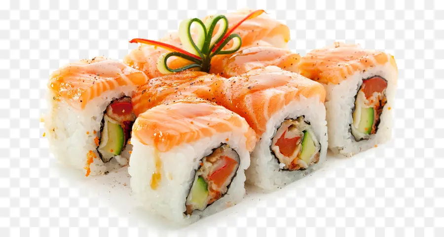 Sushi De Salmón，Alimento PNG