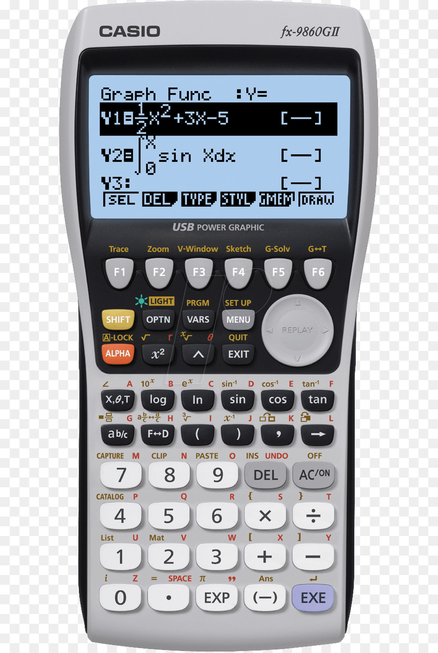 Casio 9860 Serie，Calculadora Gráfica PNG