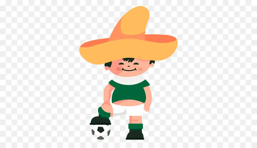 Niño Con Sombrero，Balón De Fútbol PNG