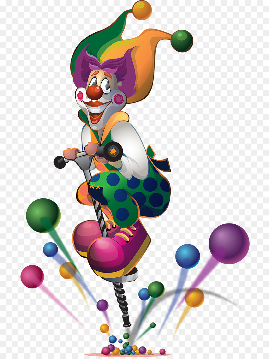 Payaso En Pogo Stick，Palo Saltador PNG