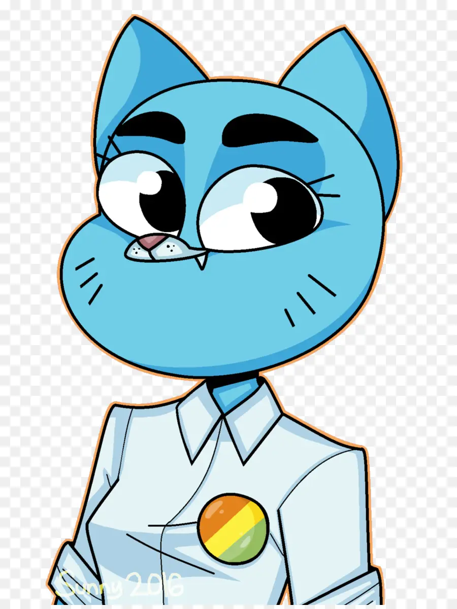 Gato Azul De Dibujos Animados，Personaje PNG