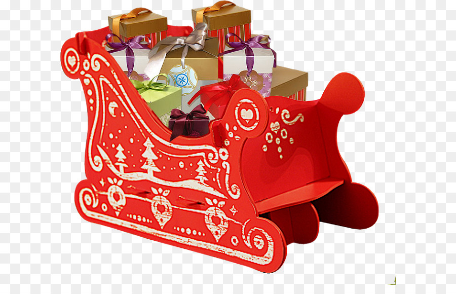 Trineo De Navidad，Regalos PNG