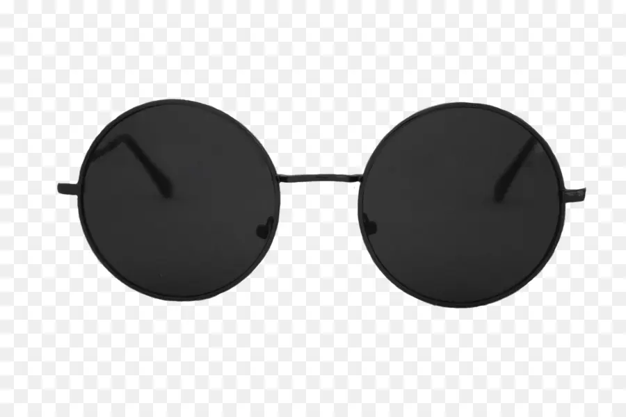 Gafas Redondas，Marco Negro PNG