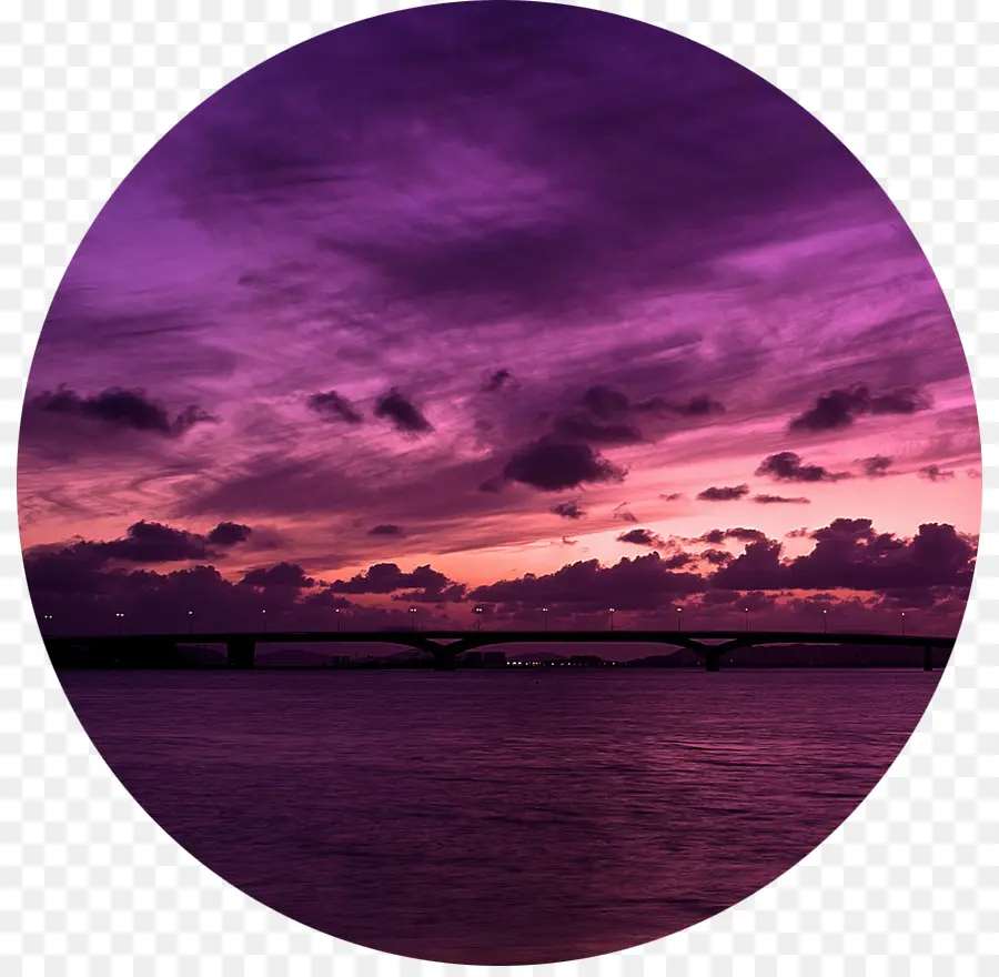 Atardecer Morado，Cielo PNG