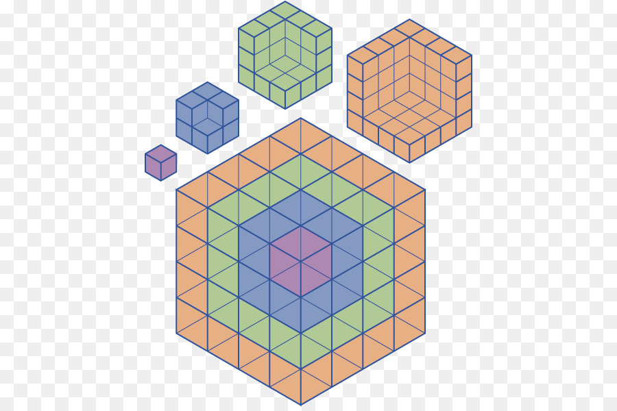 Cubo，Hexagonal Número PNG