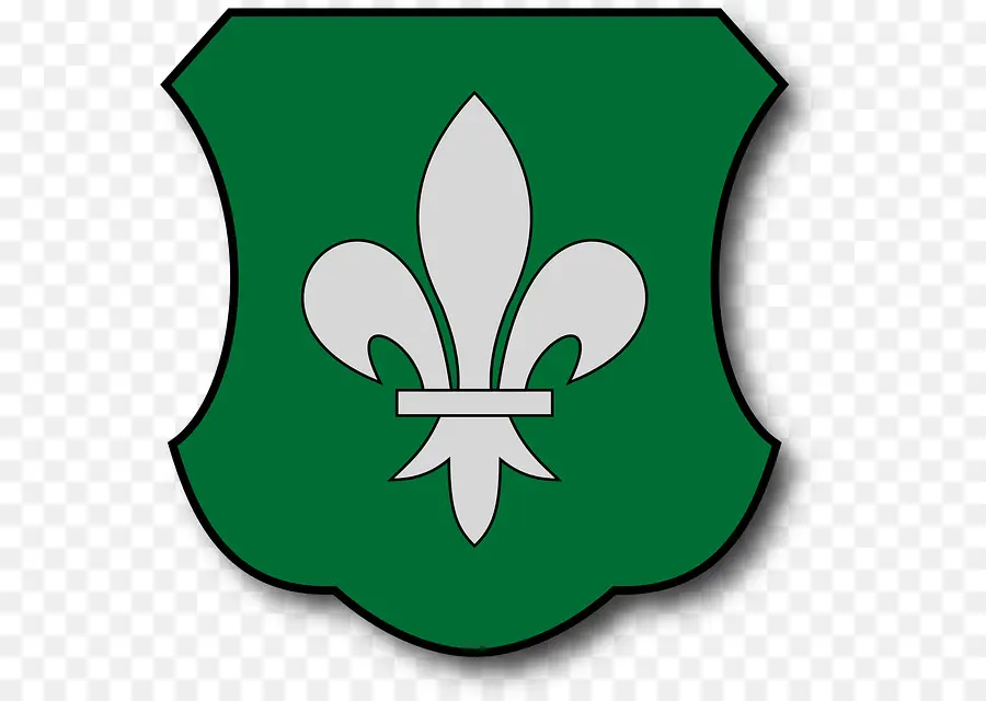 Escudo De Flor De Lis，Verde PNG