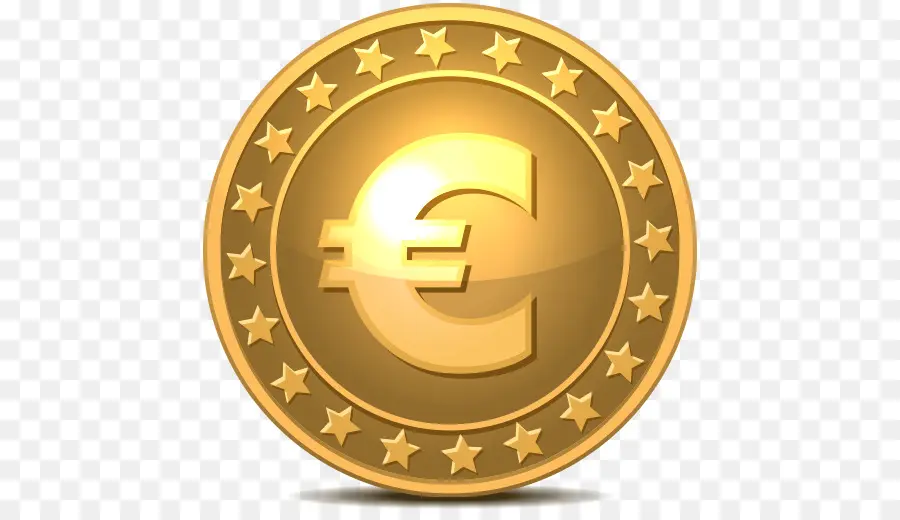 Moneda De Euro，Dinero PNG