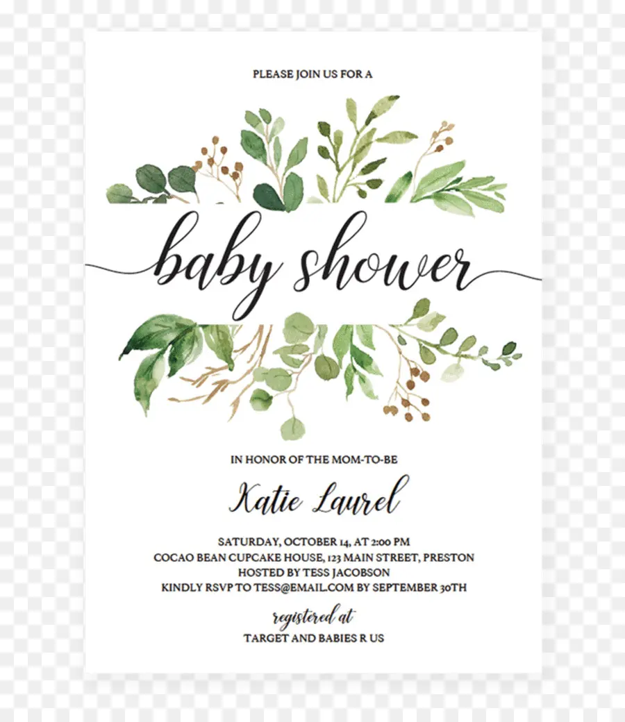 Invitación De Baby Shower，Evento PNG