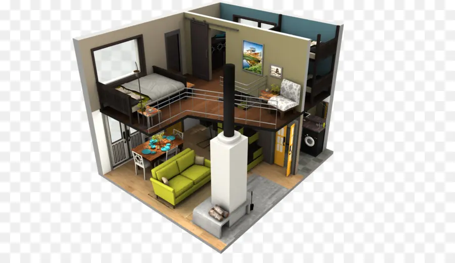 Casa Plan De，Loft PNG