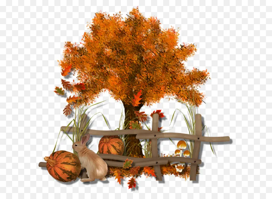 Otoño，árbol PNG