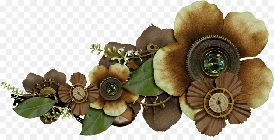 Flores Steampunk，Flores PNG