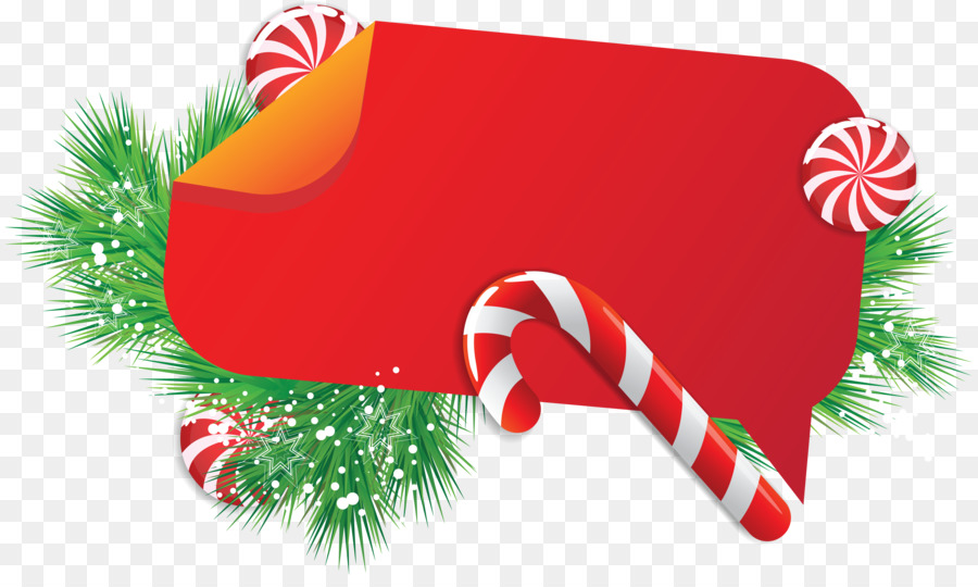 Tarjeta De Navidad Roja，Bastón De Caramelo PNG