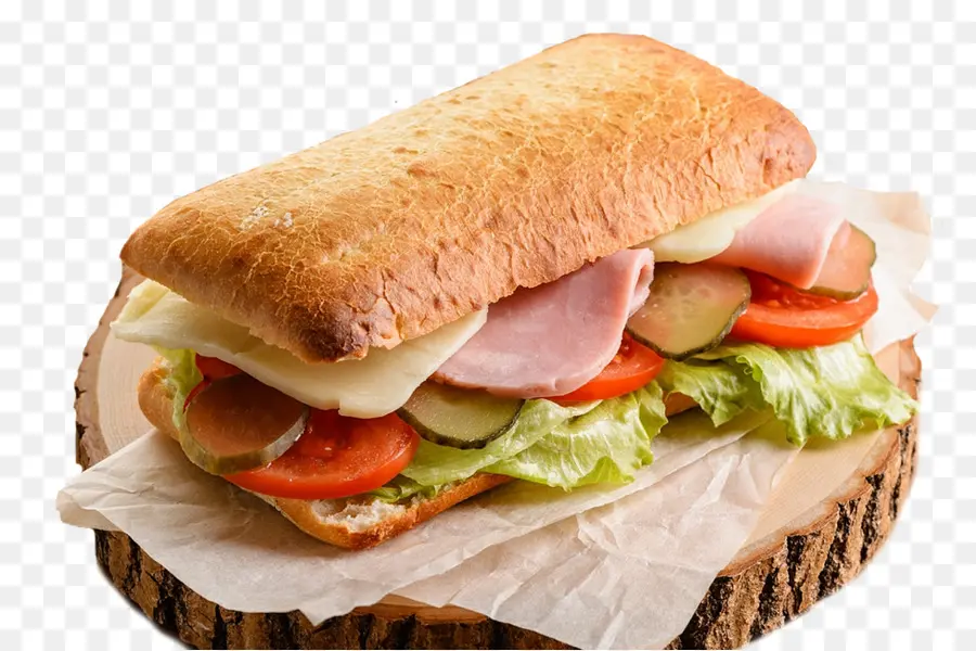 Ciabatta，Sándwich De Jamón Y Queso PNG