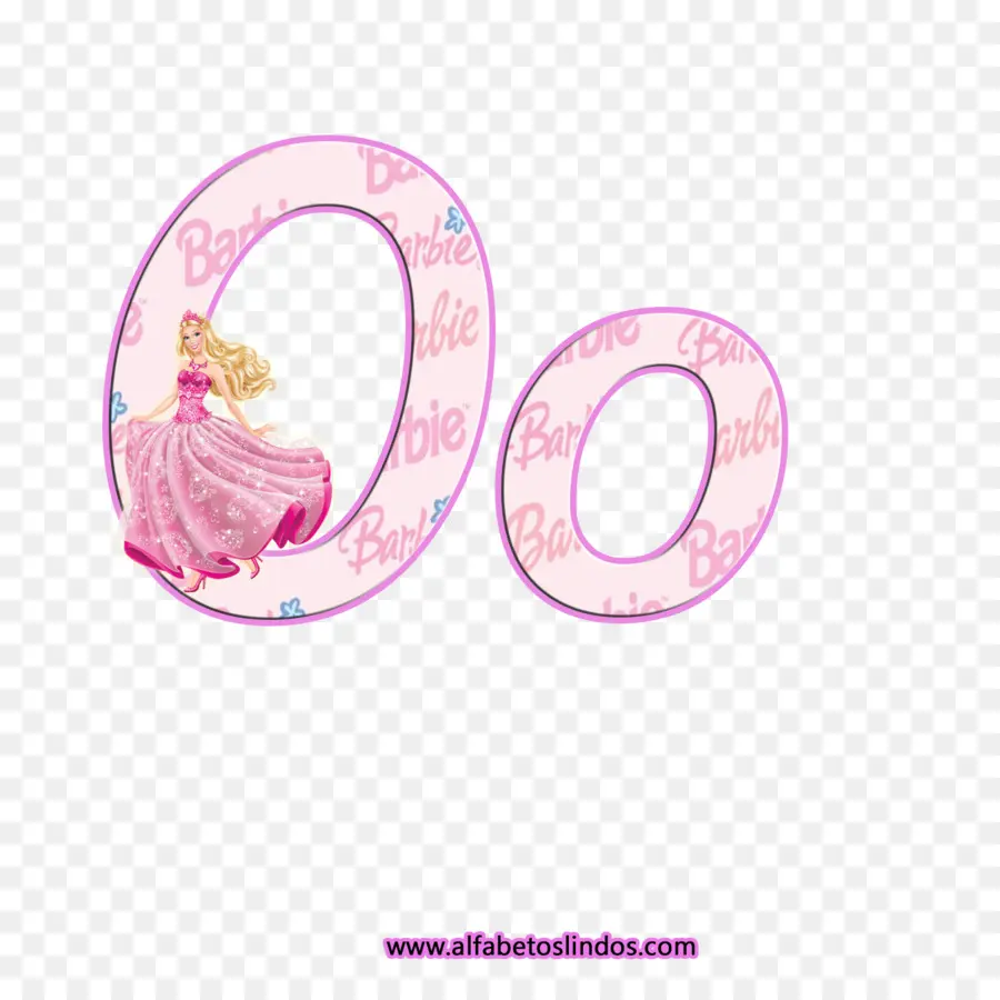 Letra O，Barbie PNG