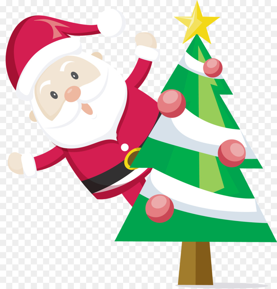 Santa Claus，árbol De Navidad PNG