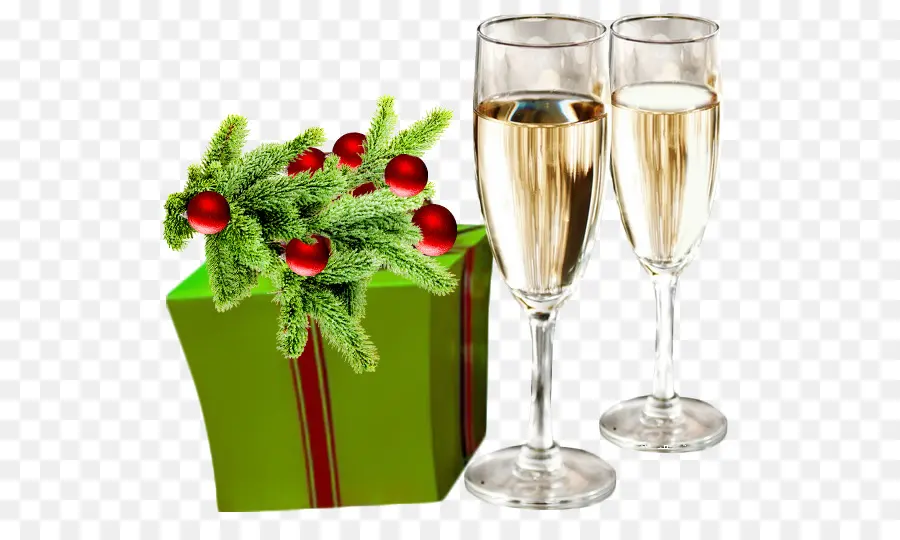 Champagne，Adorno De Navidad PNG