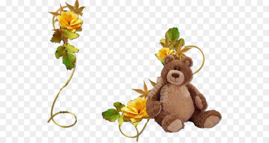 Oso De Peluche，Flores PNG