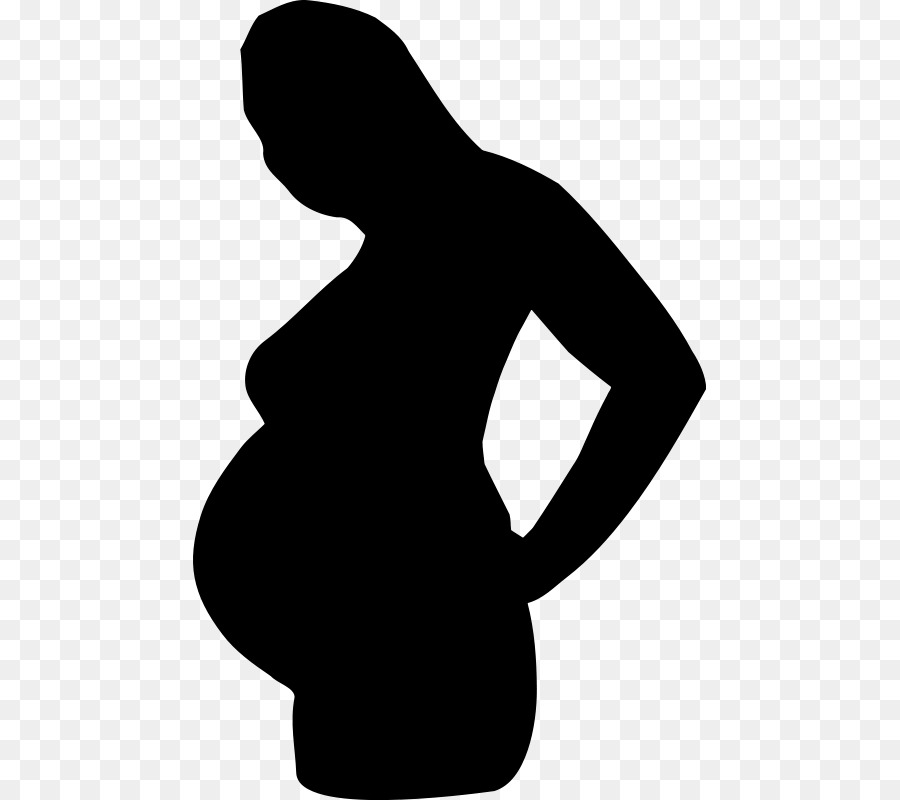 Silueta De Mujer Embarazada，Maternidad PNG