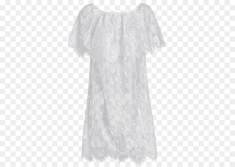 Vestido De Encaje Blanco，Moda PNG