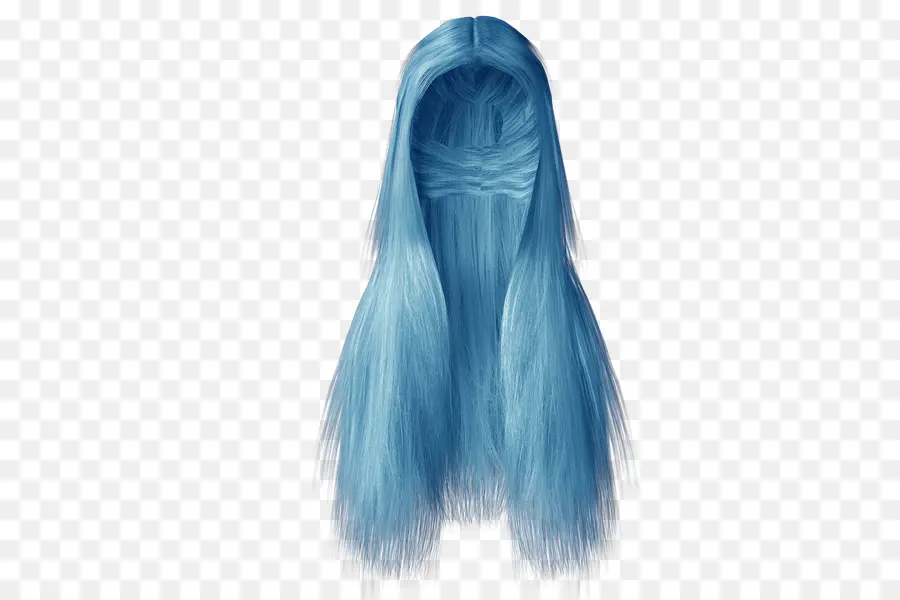 Pelo Azul，Peluca PNG