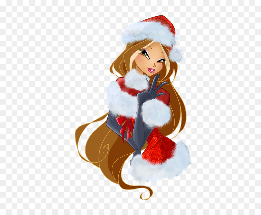 Chica Animada En Traje De Santa，Navidad PNG