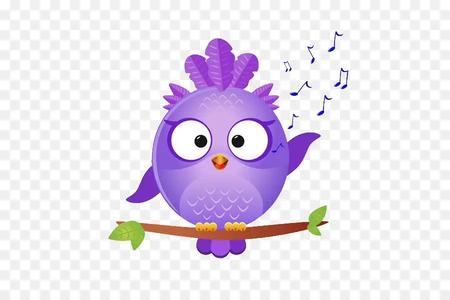 Pájaro Morado，Cantando PNG