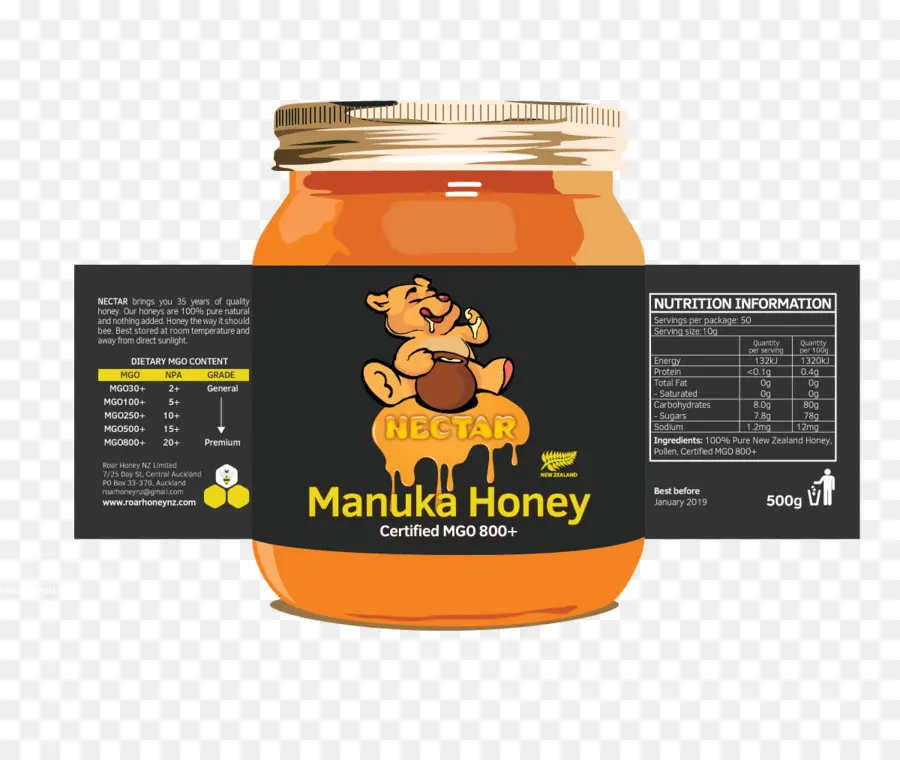 Miel De Manuka，Frasco PNG