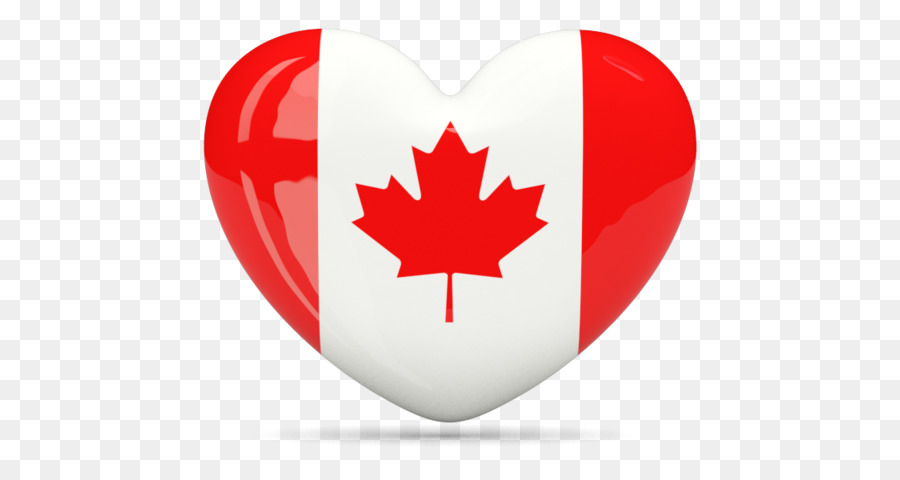 Bandera Canadiense，Corazón PNG