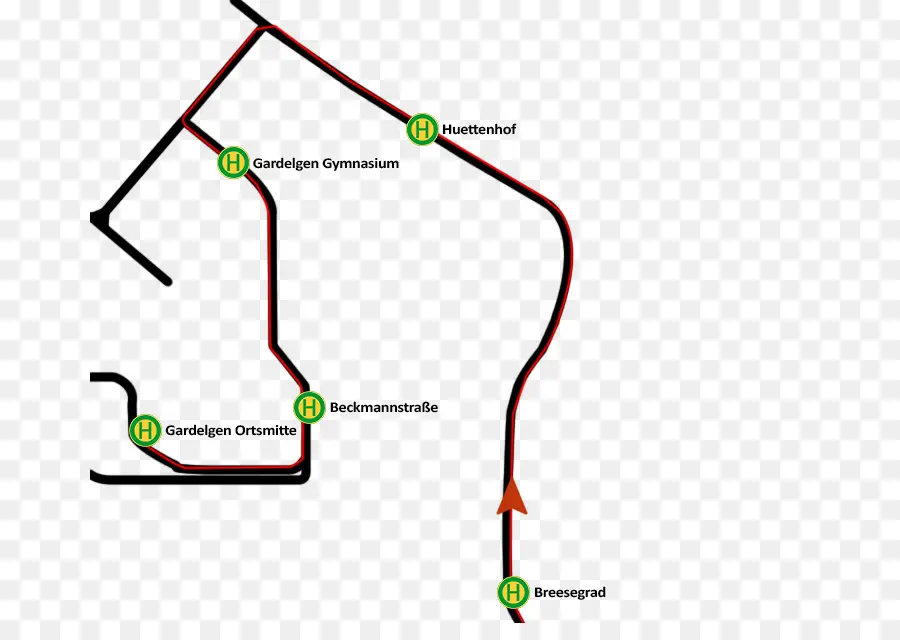 Mapa De Ruta De Autobús，Paradas De Autobus PNG