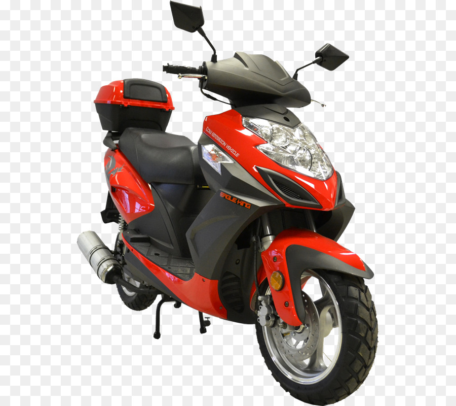 Motocicleta Roja Y Negra，Scooter PNG