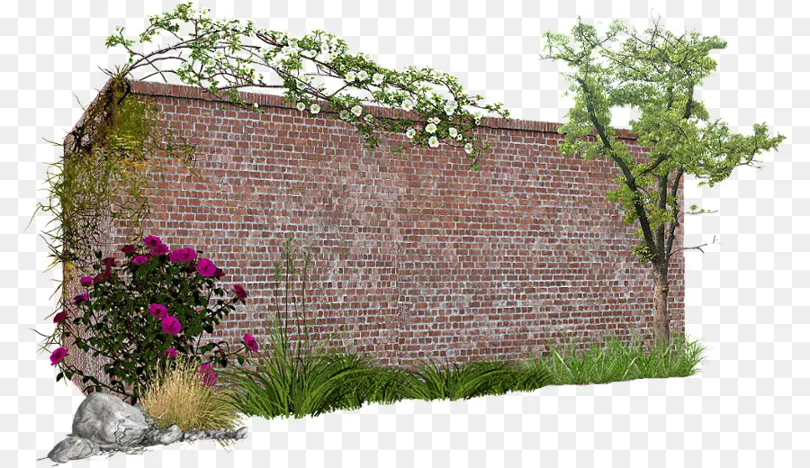 Pared De Ladrillo，Jardín PNG