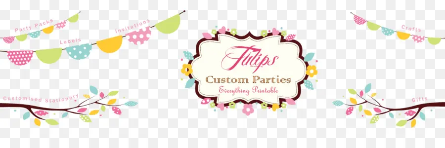 Logo Fiestas Personalizadas Tulipanes，Fiesta PNG