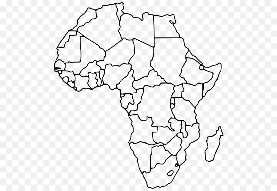 Mapa En Blanco，áfrica PNG