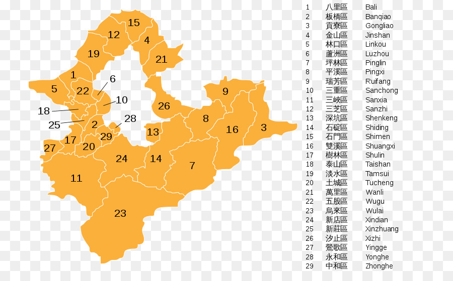 Distribución De Sanchong，Distrito De Tamsui PNG