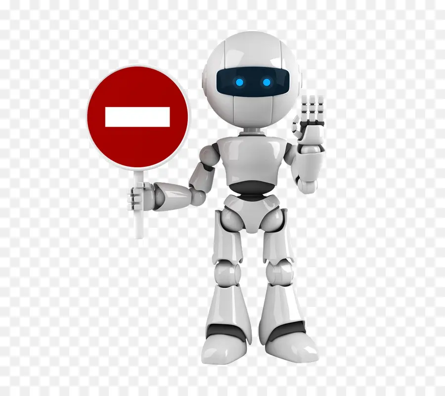 Robot Con Señal De Stop，Robot PNG