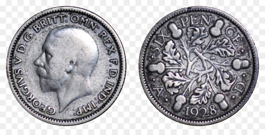 Moneda De Diez Centavos，Seis Peniques PNG