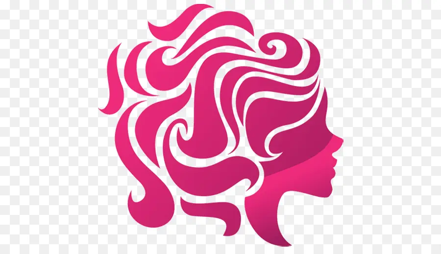 Silueta De Cabello Rosa，Perfil PNG