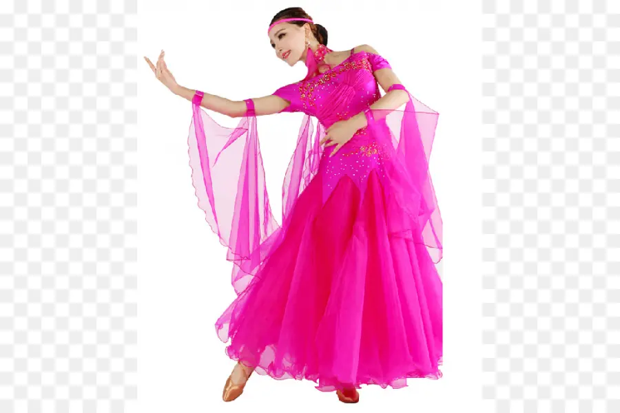 Mujer En Vestido Rosa，Vestido Rosa PNG