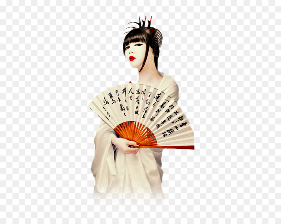 Mujer Con Abanico，Tradicional PNG