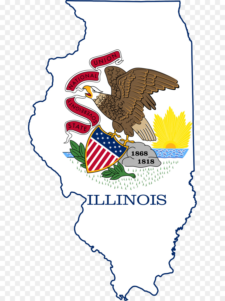 Illinois，Bandera Y Sello De Illinois PNG