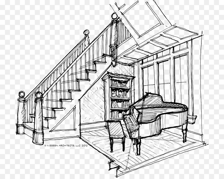 Piano Y Escaleras，Interior PNG