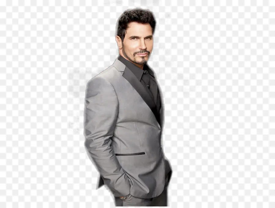 Hombre De Traje，Traje Gris PNG