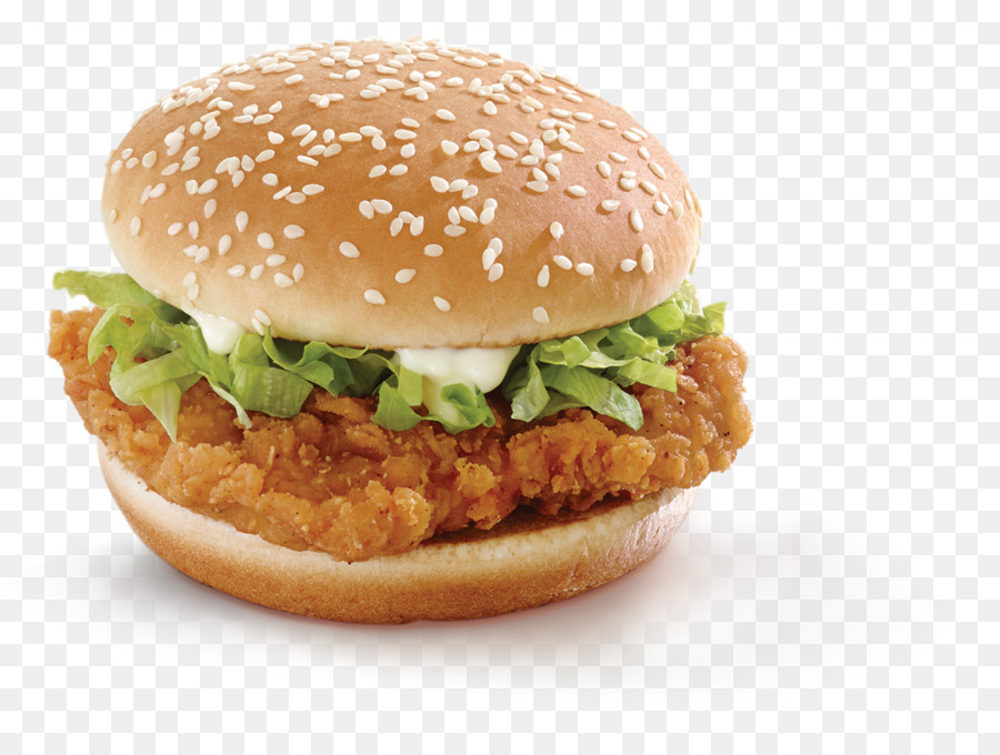 Hamburguesa De Pollo，Sándwich PNG