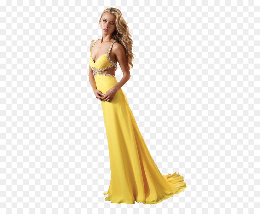 Vestido Amarillo，Moda PNG