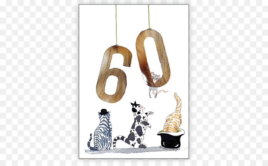 60 Cumpleaños，Gatos PNG