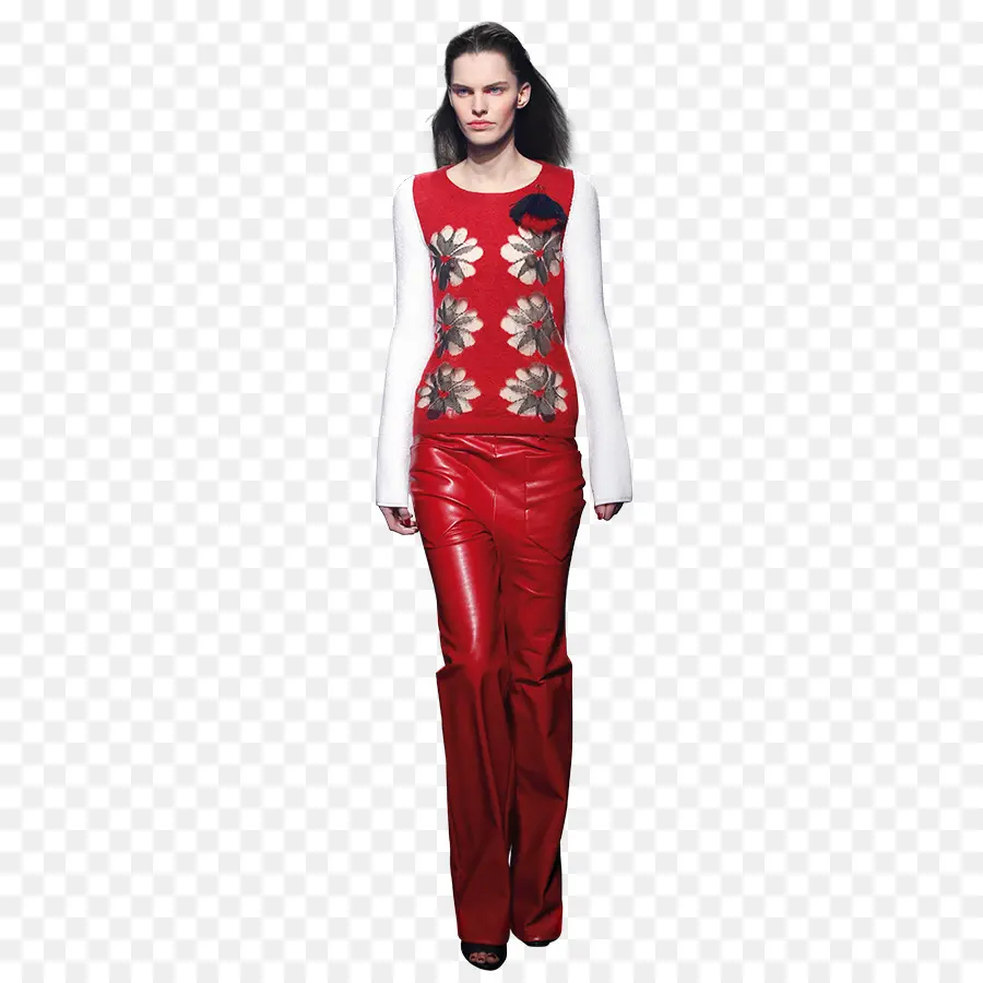 Traje Rojo Y Blanco，Modelo PNG