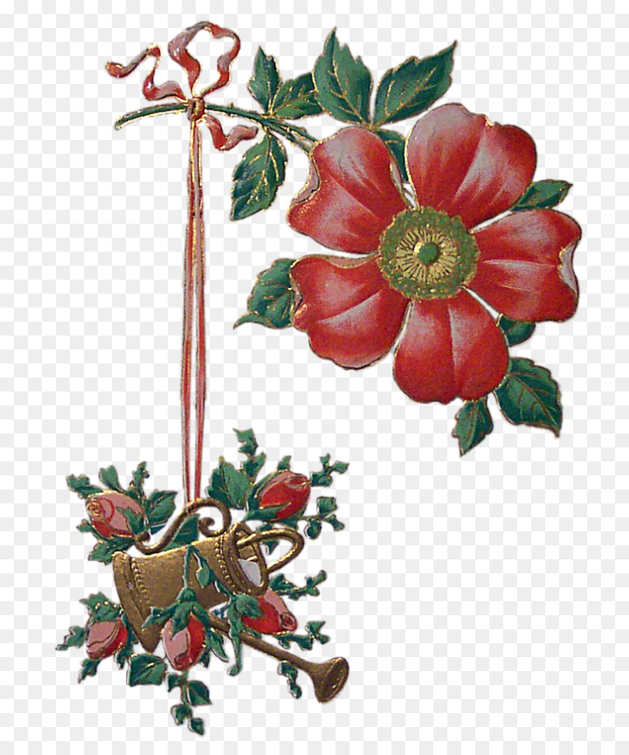 Adorno De Navidad，Diseño Floral PNG