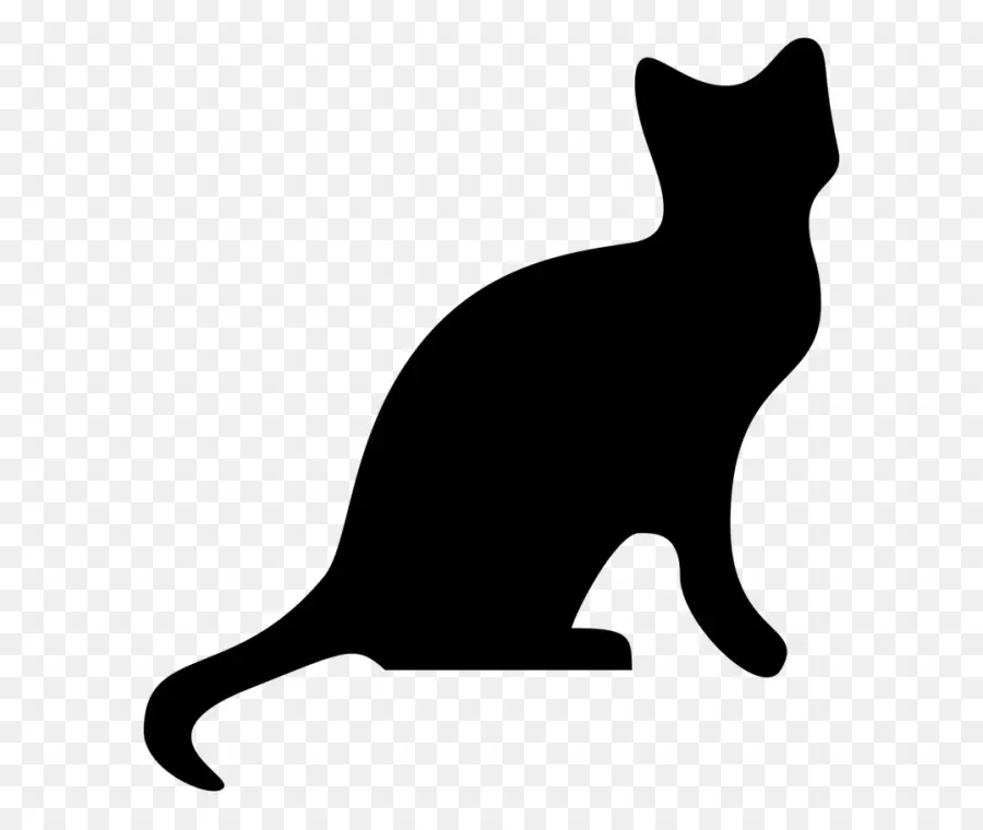 Silueta De Gato，Negro PNG