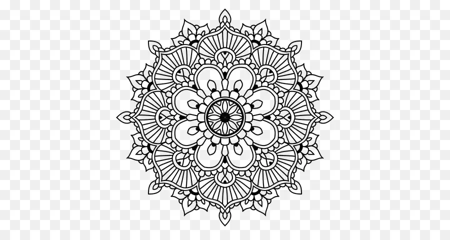 Mandala，Libro Para Colorear PNG