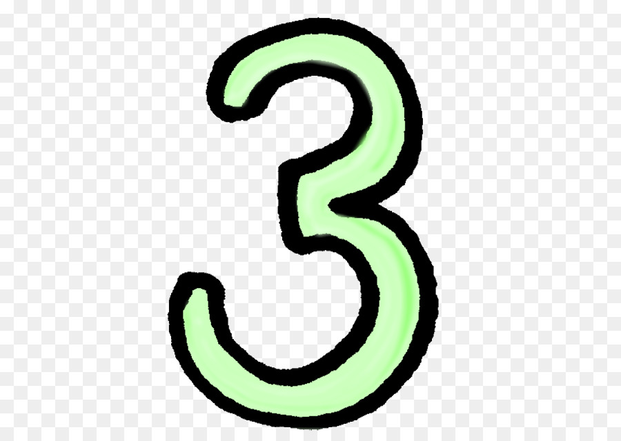 Número Verde 3，Dígito PNG